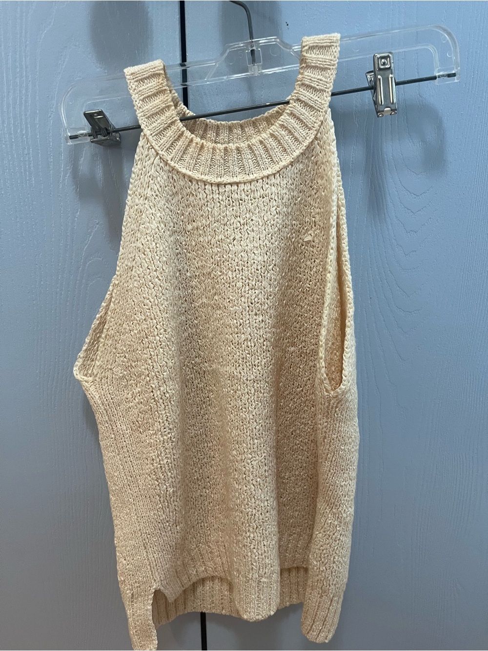 J. Crew Cream Knit Sleeveless Sweater Top